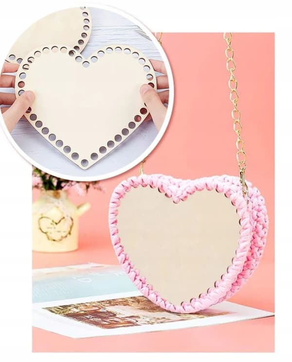Vanerikorin pohja HEART Korin pohja 25 cm Laukun pohjapohja