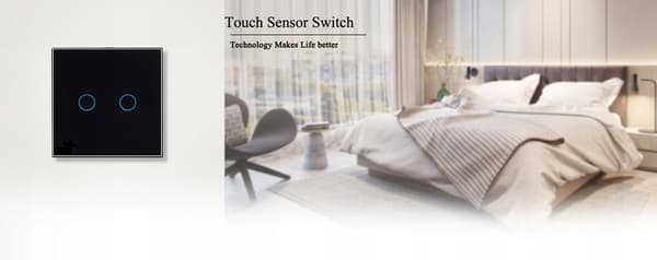 TOUCH SCREEN LYS SWITCH WIFI TUYA DOUBLE 2K