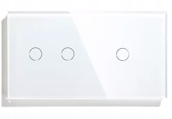 TOUCH LYS SWITCH 2+1 TRIPLE 3K GLAS