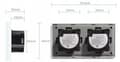 Miniatyrbillede 6 af 11: TOUCH LYS SWITCH 2+1 TRIPLE 3K GLAS