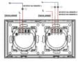 Miniatyrbillede 8 af 11: TOUCH LYS SWITCH 2+1 TRIPLE 3K GLAS