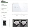 Miniatyrbillede 10 af 11: TOUCH LYS SWITCH 2+1 TRIPLE 3K GLAS