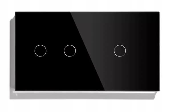 TOUCH LYS SWITCH 2+1 TRIPLE 3K GLAS