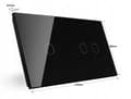 Miniatyrbillede 4 af 10: TOUCH LYS SWITCH 2+1 TRIPLE 3K GLAS