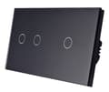 Miniatyrbillede 1 af 10: TOUCH LYS SWITCH 2+1 TRIPLE 3K GLAS