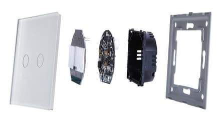 TOUCH LIGHT SWITCH 2K DUBBEL GLAS LED