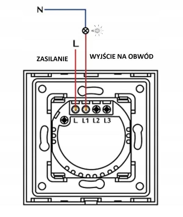 TOUCH LYS SWITCH 1K ENKELT GLAS