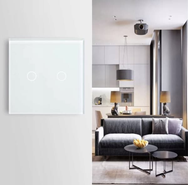 TOUCH LIGHT SWITCH 2K DUBBEL GLAS LED
