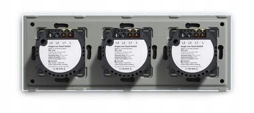 TOUCH LYS SWITCH 2+2+2 GLAS 6 KNAPPER