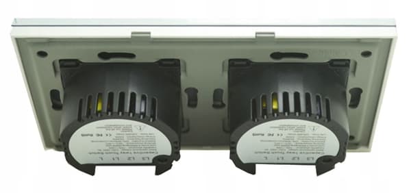 TOUCH LIGHT SWITCH 1+1 DUBBEL GLAS LED