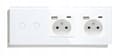Miniatyrbild 1 av 6: DUBBEL TOUCH SWITCH + 2 USB-C UTTAG GLAS