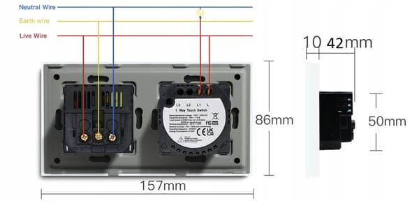 YKSI KOSKETUSKYTKIN 1K USB-C-LIITÄNNÄLLÄ