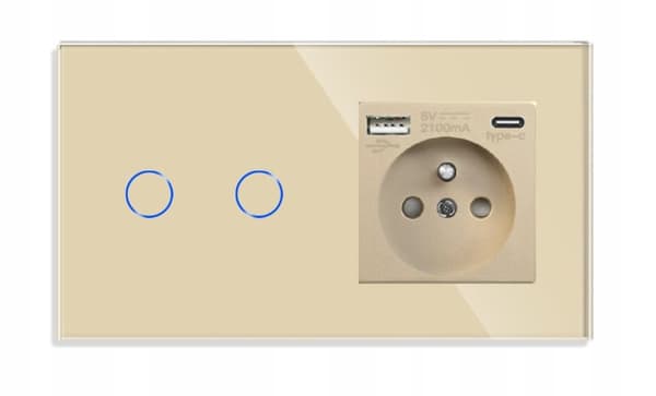 KAKSOISKUSTETUSKYTKIN 2K USB-C LASIKYTKINNÄLLÄ
