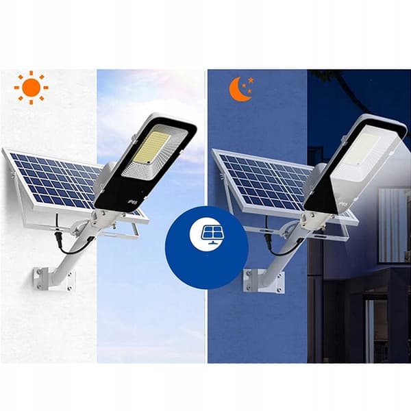 STÆRK STOR SOLAR LED LAMPE STREET GARDEN FJERNBETJENING justerbart panel