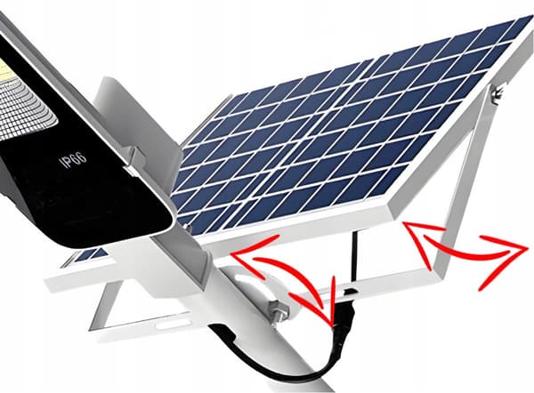 STÆRK STOR SOLAR LED LAMPE STREET GARDEN FJERNBETJENING justerbart panel