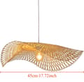 Miniatyrbild 2 av 2: Rustik Rattan Pendellampa, Bambukonstruktion, E27-lampa Kompatibel,45 cm, Ingen glödlampa