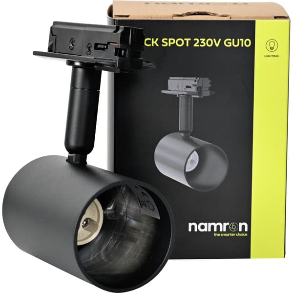Namron Rock Skinnespot GU10 Matt Sort V2