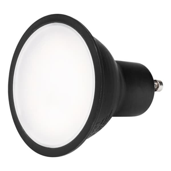Sort LED pære 4,9W varm hvid 2700K GU10