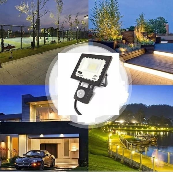 Halogen LED MED BEVÆGELSESSENSOR 20W IP projektør