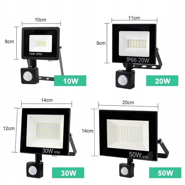 LED Floodlight Lampe 20W MED PREMIUM BEVÆGELSESENSOR