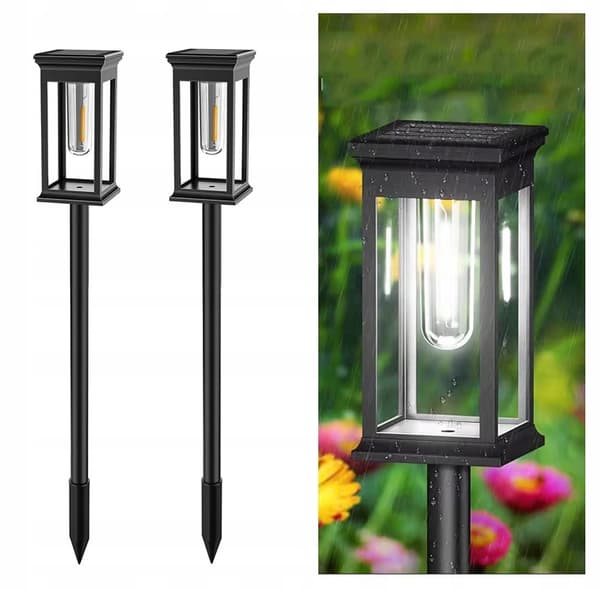 Solar Garden Lights Stick-in Solar LED-belysning 2 Styck