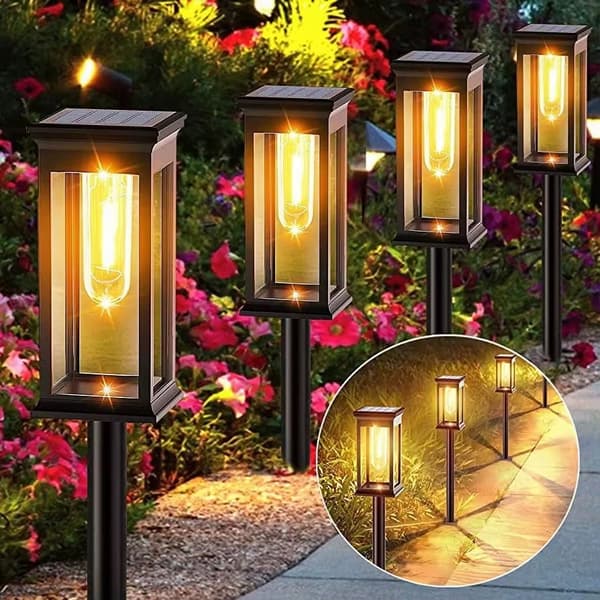 Solar Garden Lights Stick-in Solar LED-belysning 2 Styck