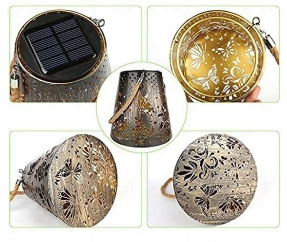 Solar LED Lantern Pendel Lampe Udendørs lanterne til haven