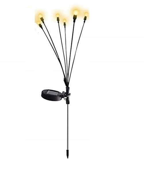 Solcellslampa, drivna bollar, 6 LED, trädgård, DEKORATIV, för trädgård, 2 st