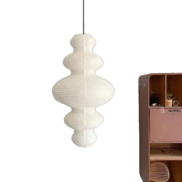 Suspenderet Pendellampe, Wabi Sabi Design, Ledningsinstallation,ophængt lampe, Tricolor dæmpning
