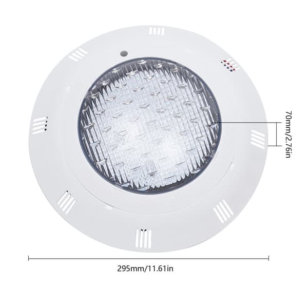 RGB LED Pool Light, Vandtæt IP68, 11 Farvemodes, 2500 Lumen