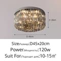 Pikkukuva 2 / 2: LED-kristallikattovalaisin, moderni tyyli, 160 W teho,3-Väriä Ilman Kaukosäädintä, Kromi 45 cm