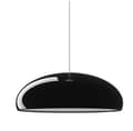 Miniatyrbild 2 av 2: Italiensk Pendellampa, Metallkonstruktion, Minimalistisk Design,dia 45 cm, svart, Ingen glödlampa