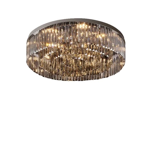 LED Kristallkrona, Modern Stil, 160w Effekt,3-Färger Ingen Fjärrkontroll, Krom 80 cm