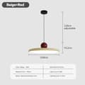 Miniatyrbillede 2 af 2: Pendellampe, 30 cm diameter, LED lyskilde,Varm hvid, 30 cm Beige Rød
