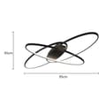 Miniatyrbillede 2 af 2: Moderne LED Loftlampe, Dæmpbar Lysstyrke, 3000K - 6500K Farvetemperatur,Sort
