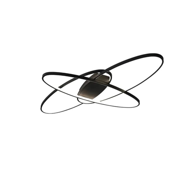 Moderne LED Loftlampe, Dæmpbar Lysstyrke, 3000K - 6500K Farvetemperatur,Sort