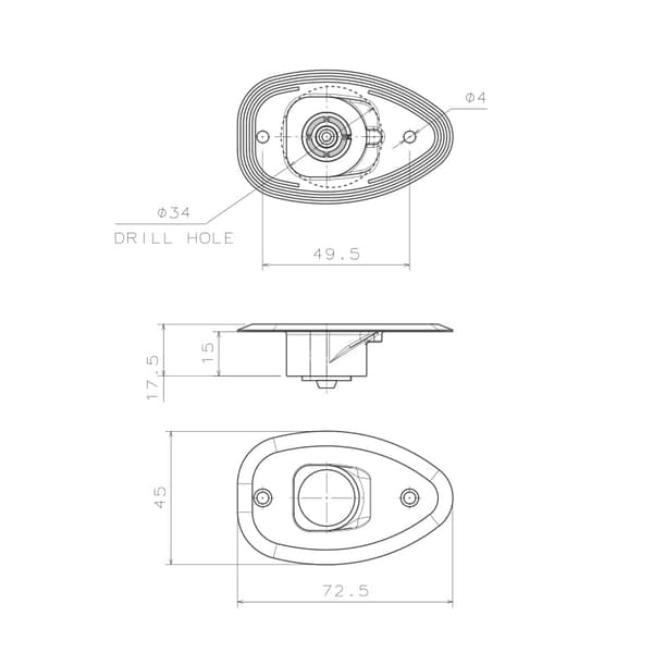 Navigationslys "MICRO LED 12" sort, limet