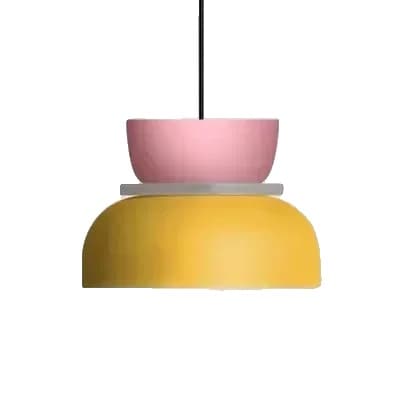 LED Pendellampe, Dæmpbar, Stilfuldt Europæisk Design,Varmt lys, pink gul 28x29cm