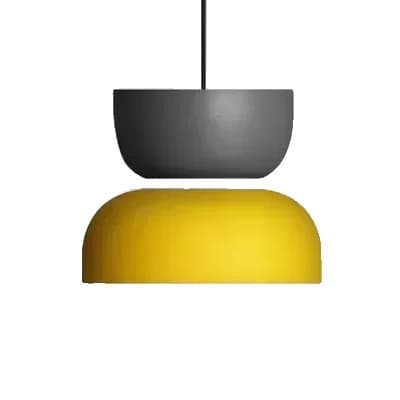 LED-riippuvalaisin, himmennettävä, tyylikäs eurooppalainen muotoilu,harmaa keltainen 22x22cm, Lämmin valo