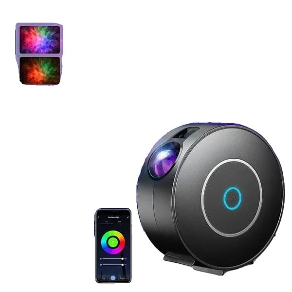 Galakse Projektor Lys, Smart Kontrol via App, 360° Rotation,sort
