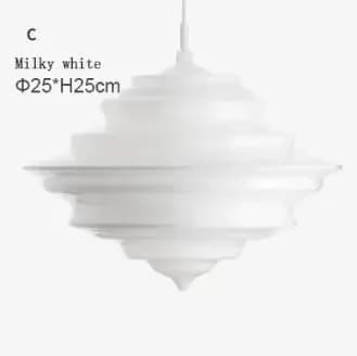 Moderne Pendelkrone, Mælkehvidt Glas, Kognac Glas,Varmt lys, C Mælk hvidt glas