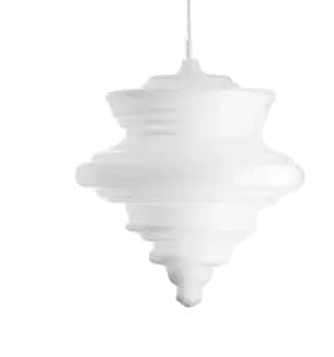 Moderne Pendelkrone, Mælkehvidt Glas, Kognac Glas,A -Mælk hvid glas, Varmt lys