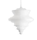 Miniatyrbillede 1 af 2: Moderne Pendelkrone, Mælkehvidt Glas, Kognac Glas,A -Mælk hvid glas, Varmt lys
