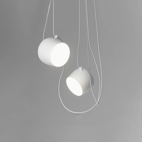 Modern LED Pendellampa, Dimbar Funktion, Stilren Design,2 huvuden, Stor