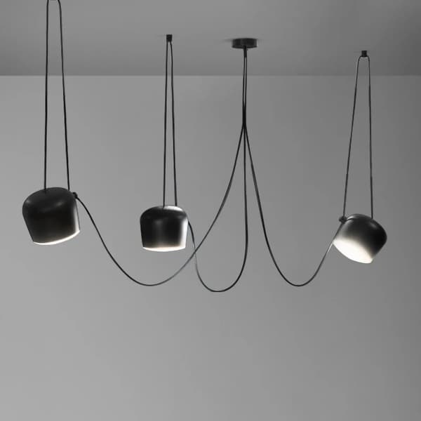 Modern LED Pendellampa, Dimbar Funktion, Stilren Design,Stor, 3 huvuden