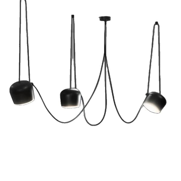 Modern LED Pendellampa, Dimbar Funktion, Stilren Design,Stor, 3 huvuden