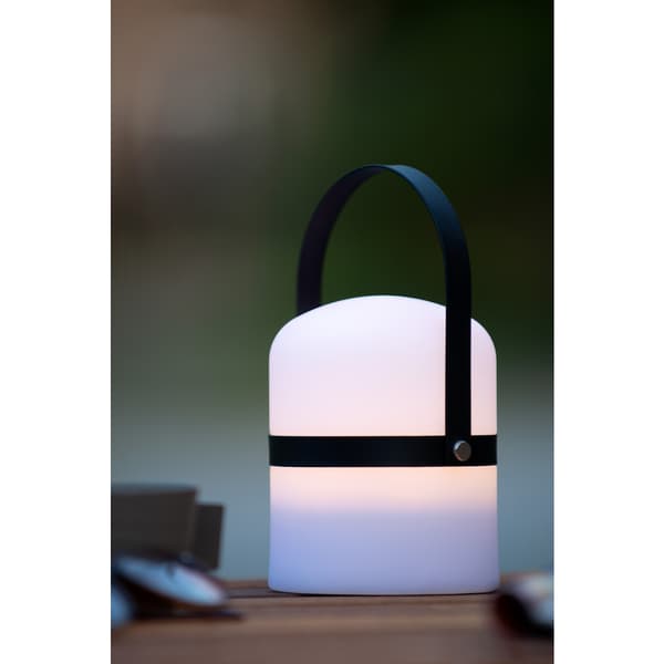Lucide Little Joe Oppladbar Bordlampe 10cm IP44 Hvit/Sort