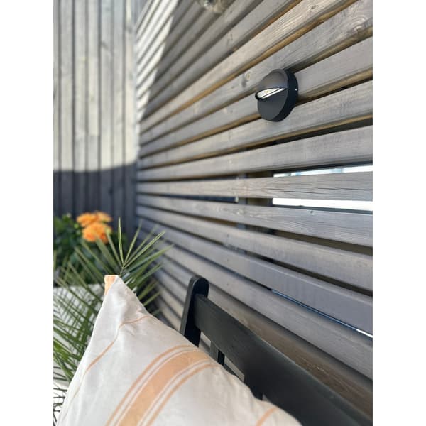 Namron hagebelysning RGBW 12v rund sort