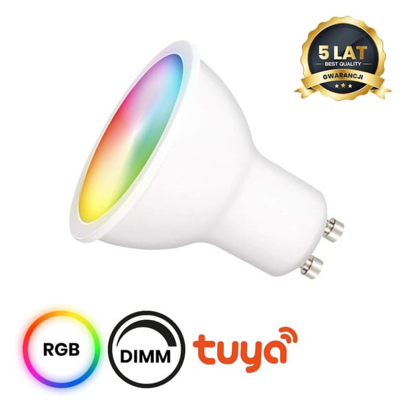 LED-lampa Wi-Fi GU10 5W Smart Tuya RGB+CCT+DIM