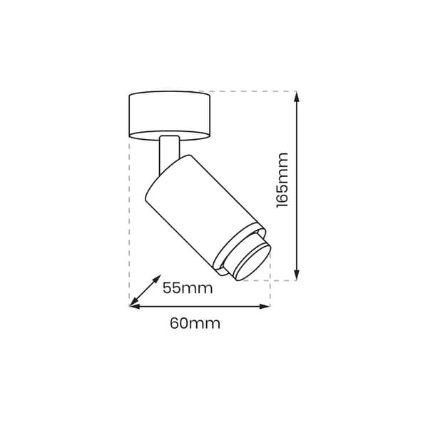 Mica Spot Zoom White 1xGU10 -teline